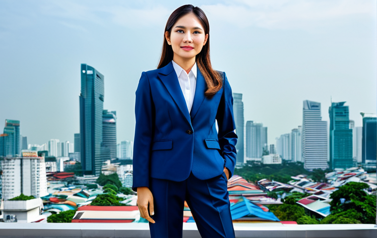 **

"A confident Thai businesswoman in a modern, stylish business suit, standing in front of the Bangkok skyline, fully clothed, appropriate attire, safe for work, perfect anatomy, natural proportions, professional photography, high quality, bright and vibrant colors, optimistic mood, modest clothing, family-friendly."

**